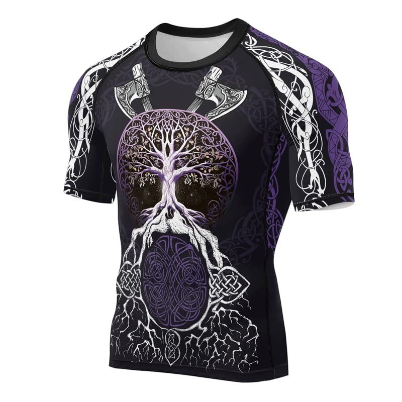 Viking Short Sleeve Compression Shirts Baselayer Skins Performance Rash Guard MMA BJJ Jiu Jitsu Muay Thai2