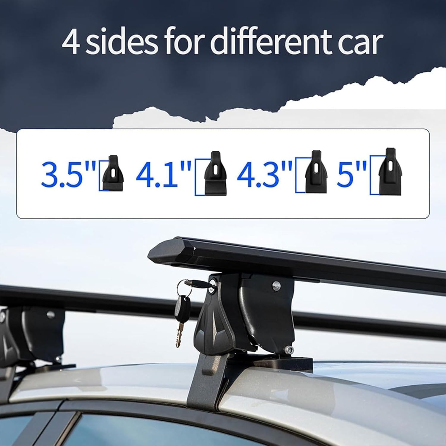 Roof Rack Cross Bars for Chevy Silverado 2019-2025/Chevy Colorado 2023-2025, Aluminum Cargo Bars for Rooftop Carrier,Luggage,Kayak,Canoe,Bike and Snowboard – Crossbars for Roof Racks