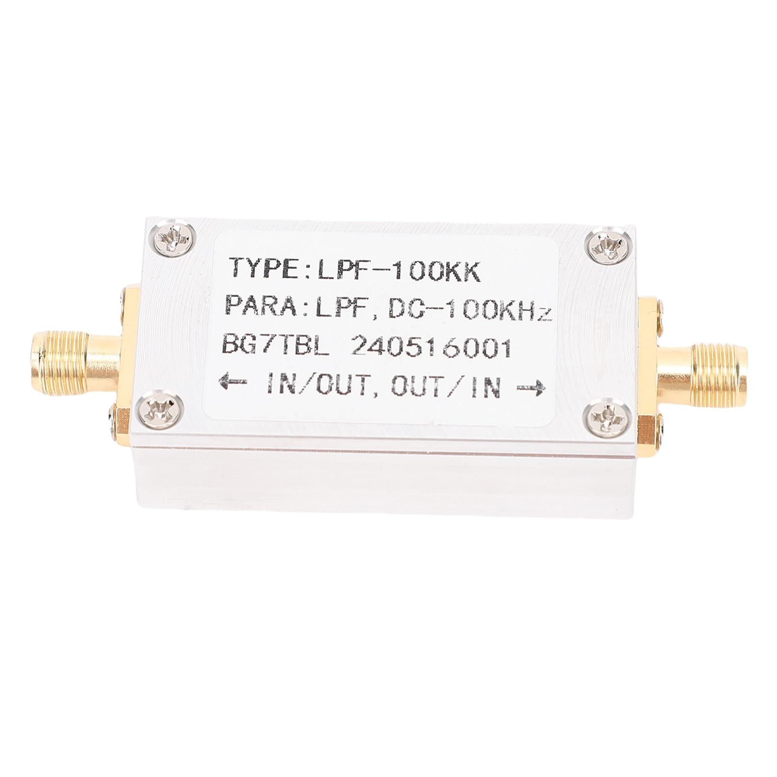 Generic 100KHZ Tiefpassbandfiltermodul SMA 100K Tiefpassfilter Stabile Signalübertragung Aluminiumlegierung