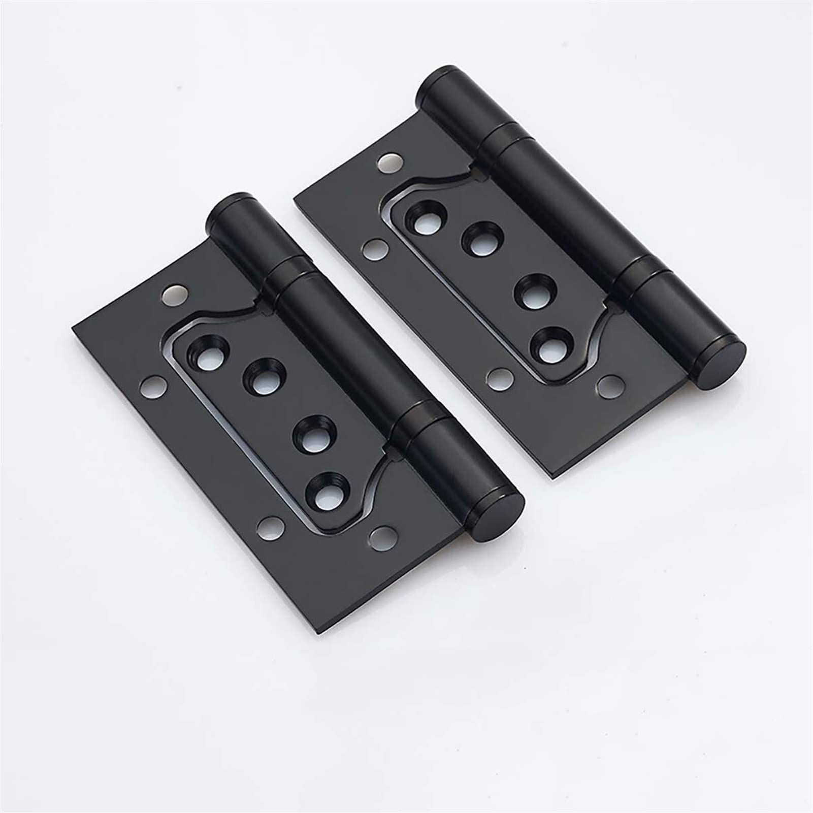 4 "100mm Imagen de Acero Inoxidable de Las bisagras Dormitorio de la Puerta de la Puerta de Madera Ranura Libre Espesada con el rodamiento de Mudo de 4 Pulgadas Bisagra de la Puerta (Color : Nero)