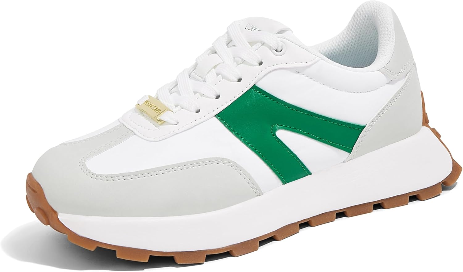 LUCKY STEP Women’s Platform Fashion Sneakers Retro Classic Trainers Casual Lace-up Stylish Tennis Running Walking Shoes