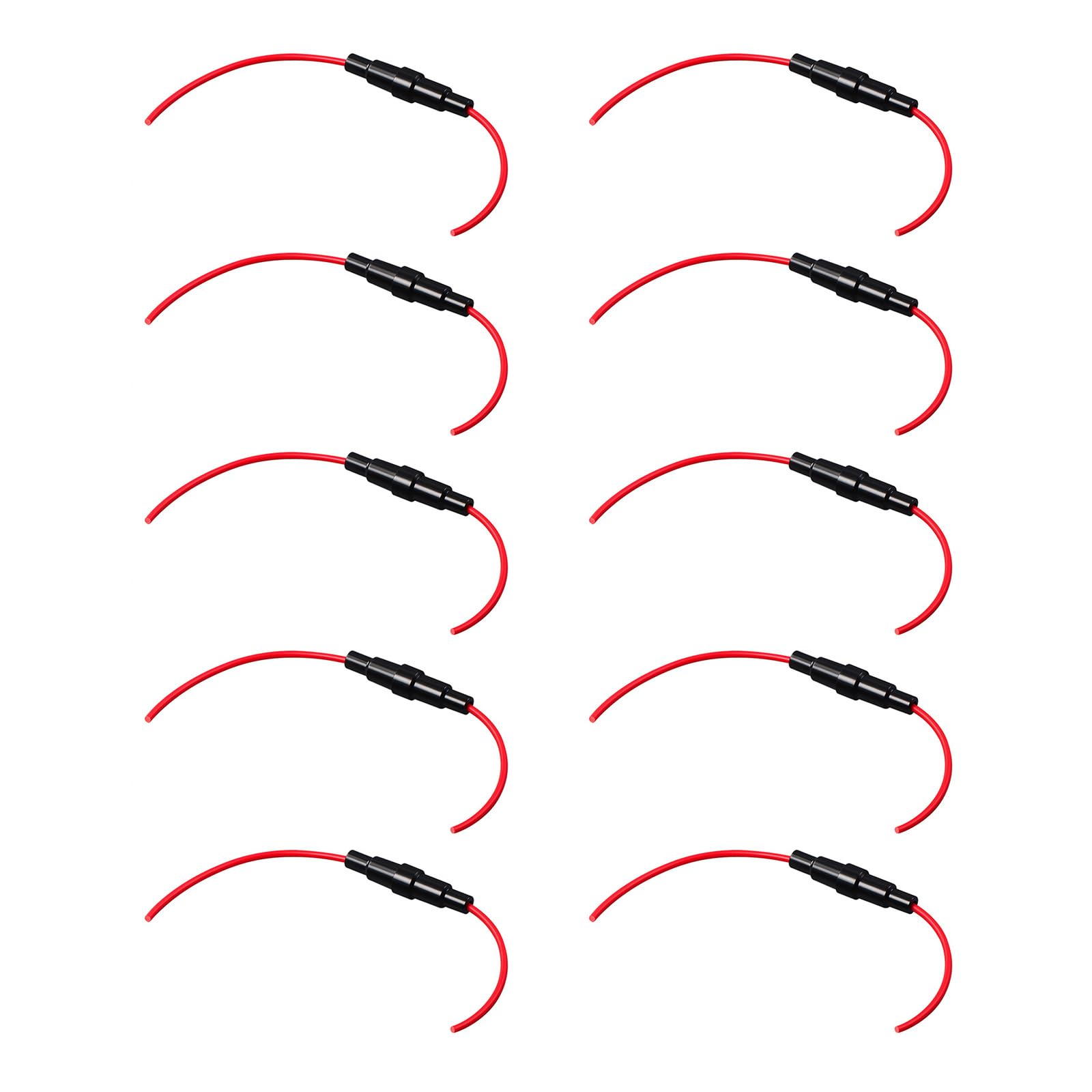 10pcs Glass Fuses Socket Set Overloading Defense Merge Holders Glass Tube Upgrades for Home Appliances Fuses Holders for Appliances