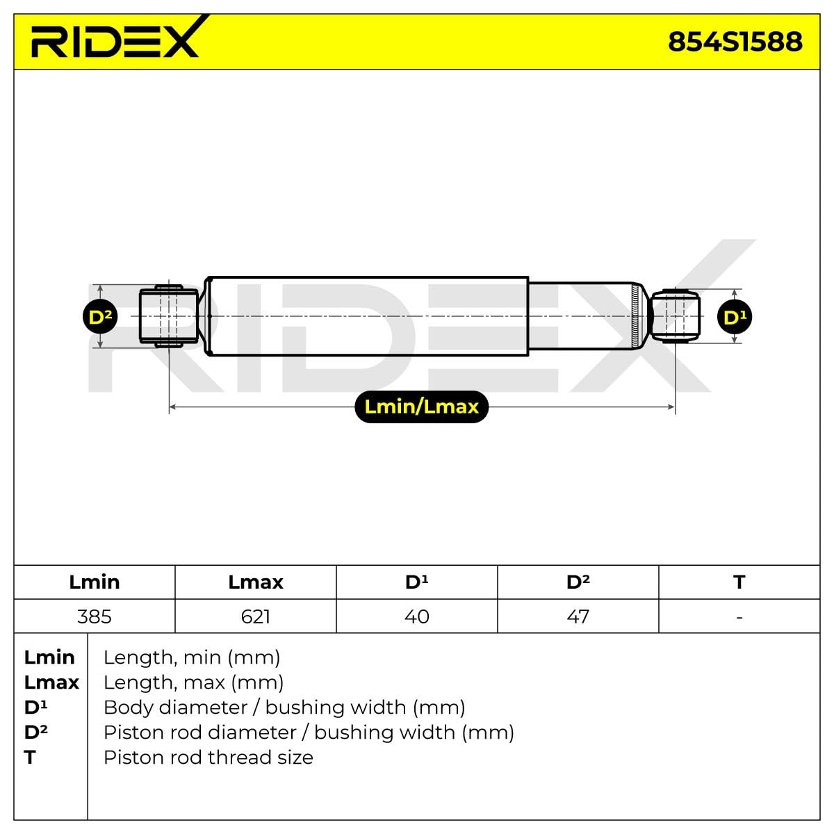 RIDEX 854S1588 2x Ammortizzatore Posteriore Compatibilità con JEEP GRAND CHEROKEE III WH, WK