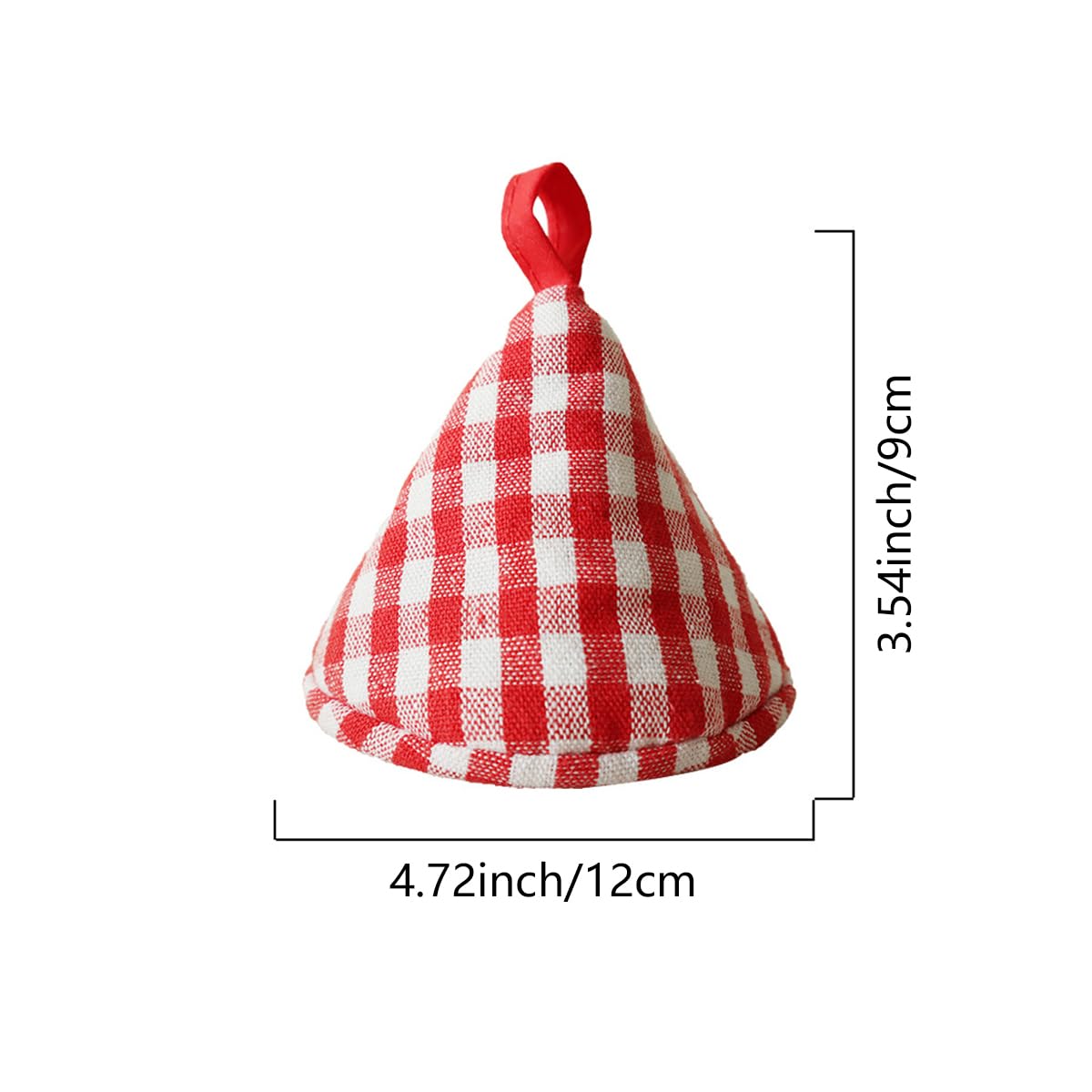 Petunny 4 Pcs Triangle Cotton Handle Cover Sleeves - Heat Insulated Grip for Pot Lids - Funny Hot Mitt Anti-Scald Casserole