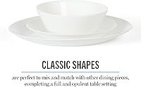 Vista 6 de Martha Stewart Opalton 18-Piece Dinnerware Set – Chip and Break Resistant Opal Glass Plates and Bowls, Lightweight White Dinner Set for 6, Microwave
