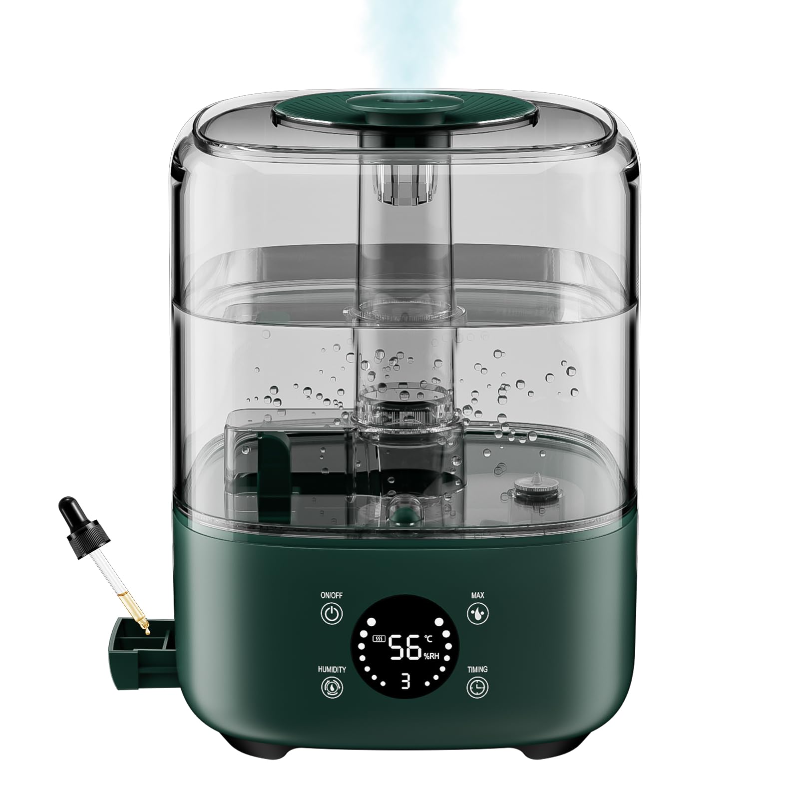 Humidificador de aire 5L Boquilla 360° Bandeja de Aroma verde