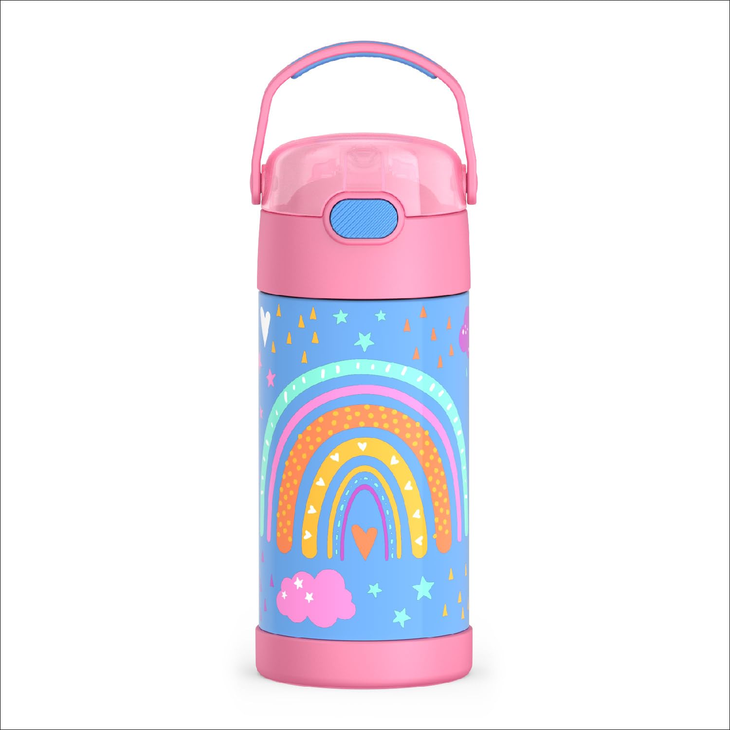 THERMOS FUNTAINER Water Bottle with Straw - 12 Ounce - Kids Stainless Steel Vacuum Insulated Water Bottle with Lid, Animal Presents — view 34