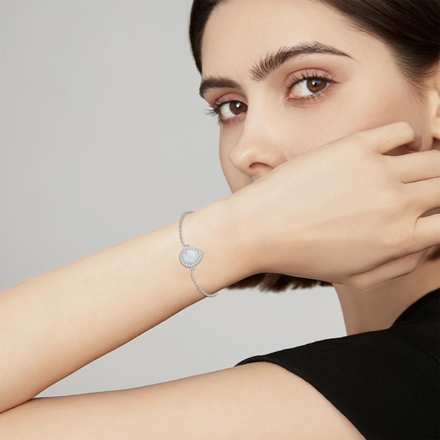 Opal Urn Bracelet for Ashes for Women 925 Sterling Silver Teardrop Cremation Bracelets Memory Jewelry Keepsake for Human Ash Gifts - Image 7