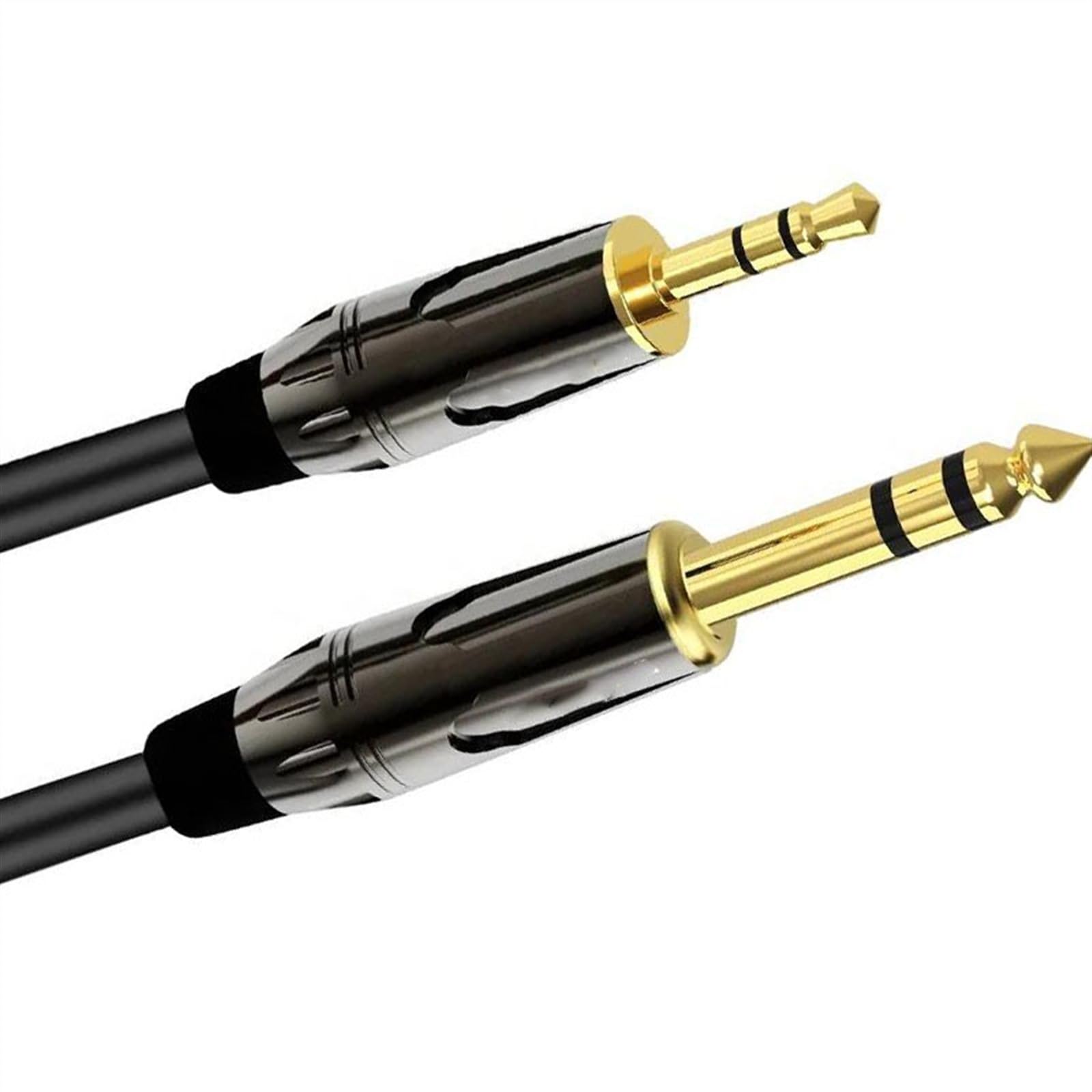 TSTS Cavo Strumento per Chitarra Cavo Stereo Da 3,5 A 6,35 Mm TRS Maschio Da 1/8 Di Pollice A TRS Maschio Da 1/4 Di Pollice Per Amplificatore Per Chitarra E Pianoforte Home Theater(5m)