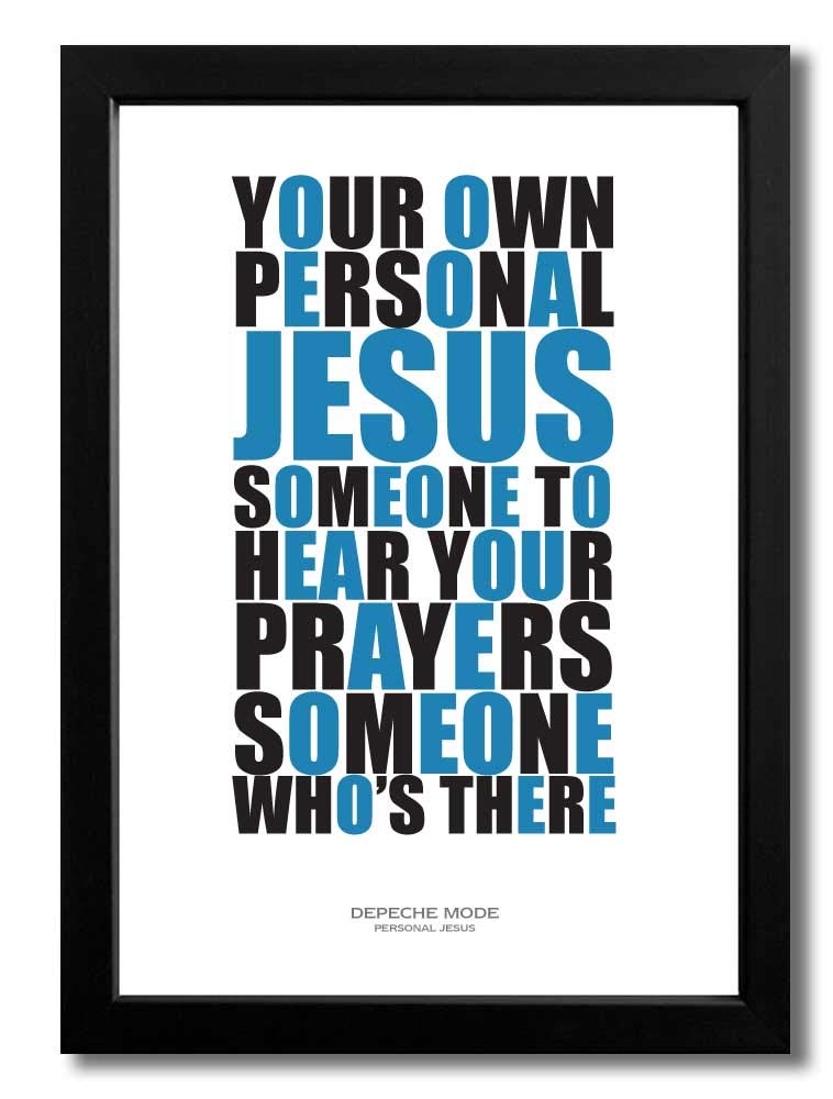 Libretto Designs DEPECHE MODE - PERSONAL JESUS Print with lyrics