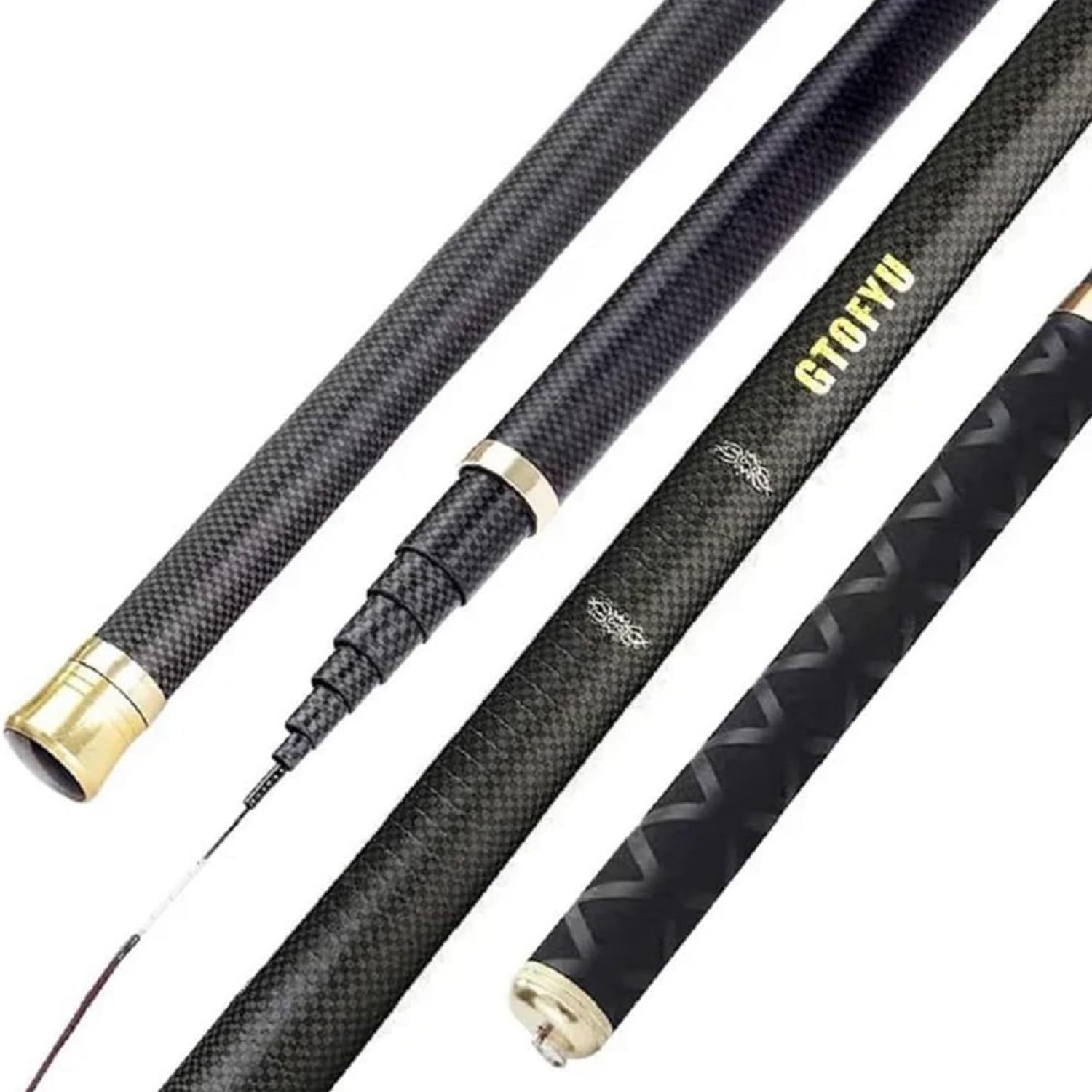 9Ft 12Ft 13Ft 18Ft 21Ft 26Ft 28Ft 30Ft Telescopic Fishing Rod Ultralight Travel Fishing Rod,Portable Collapsible Bass Crappie Rod,1 Piece Carbon Fiber Inshore Stream Trout Pole Free Tip
