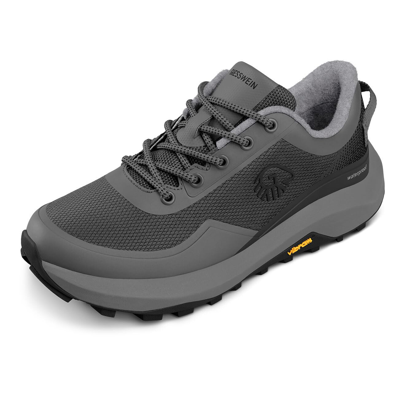 GIESSWEIN Wool Trail X Men - Wasserdichter Trailschuh mit Megagrip-Sohle | Dämpfende EVA-Mittelsohle, Wechselfußbett & atmungsaktive Merinowolle – sicherer Halt für Herren auf Trail & nassen Wegen