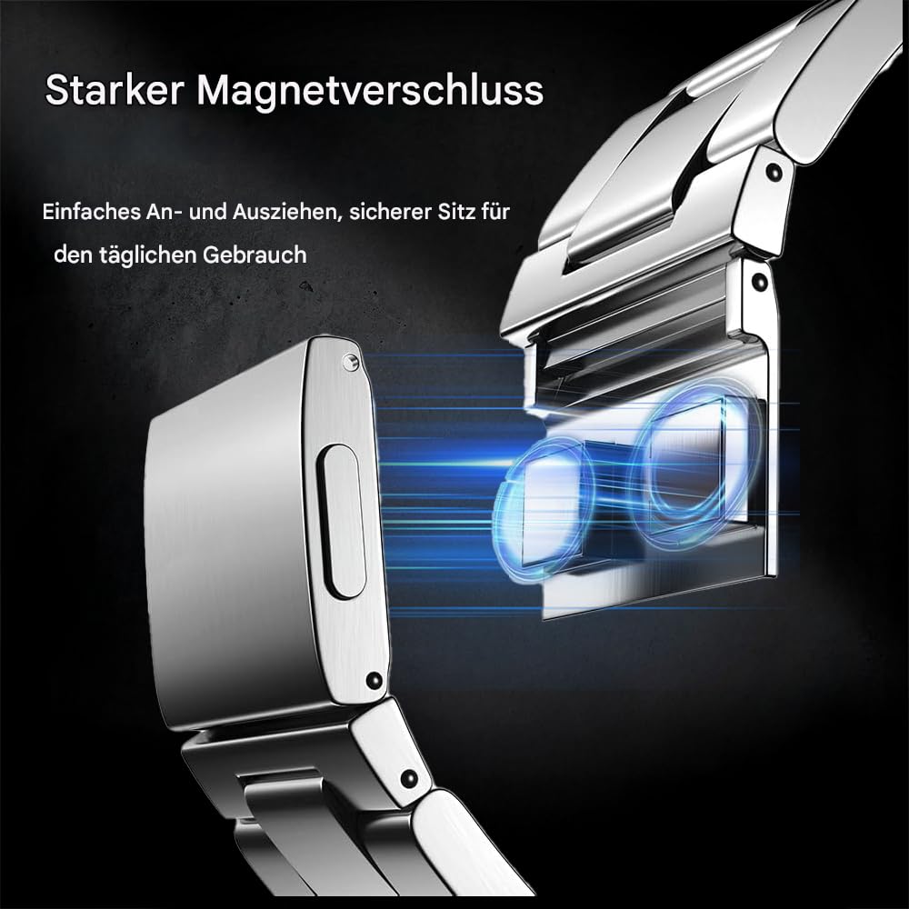 Bracelet magnétique en titane sans outil compatible avec Huawei Watch GT6 46 mm/GT6 Pro 46 mm/GT5 46 mm, 22 mm Huawei GT4 46 mm, GT3/3 Pro, GT 2 46 mm/2E/2 Pro/Active/Classic/2 Sport
