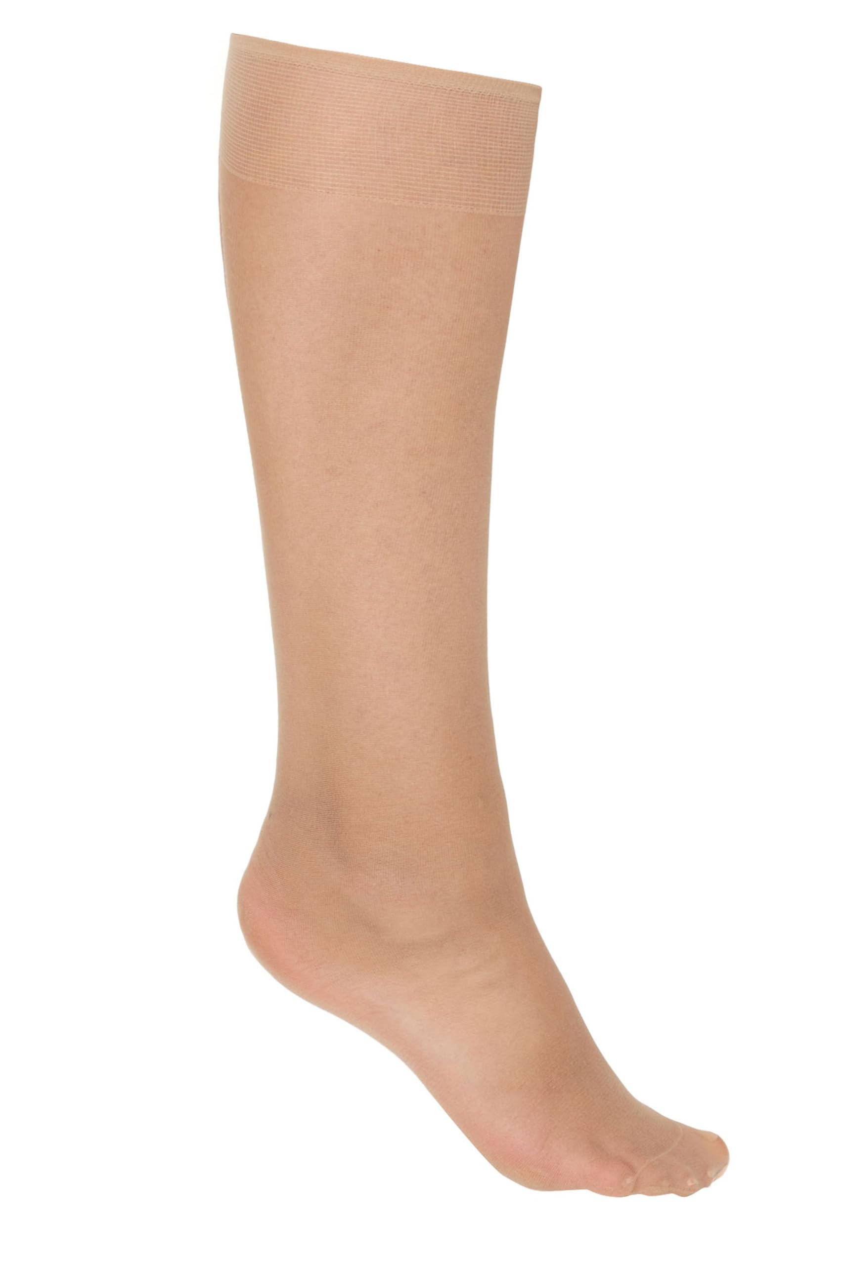 Yourset 5 Pack Curve Natural Brown Sheer Knee High Socks - Women's