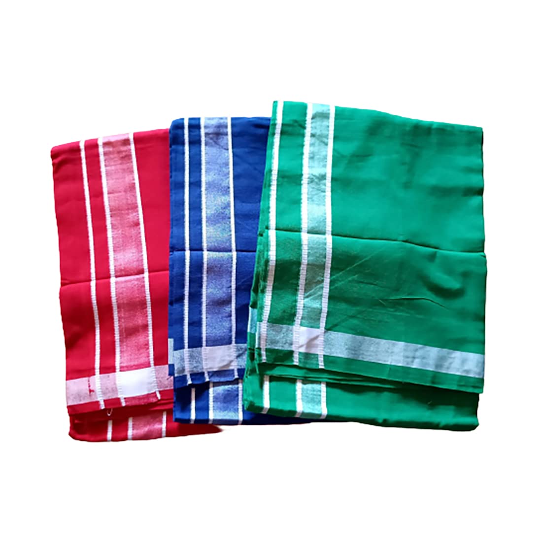 Enterprises Latest Men's Cotton Dhotis, Mundus & Lungis (col-68-3-gvr, Multicolor-Pack of 3)