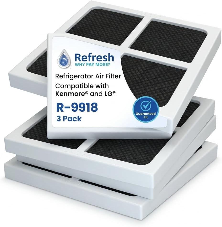 Refresh Replacement for Kenmore 46-9918, 9918, 469918, ADQ73214402, ADQ73214404 and LG LT120F Refrigerator Air Filter (3-Pack)
