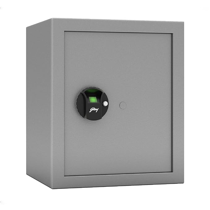 Godrej Security Solutions Forte Pro 40 Litres Biometric Safe Locker for Home & Office with Optical Finger Print Sensor (Light Grey)