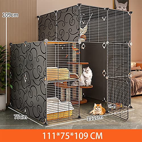 Cage pour chat blanche 75x49x109CM avec litière intégrée - 3