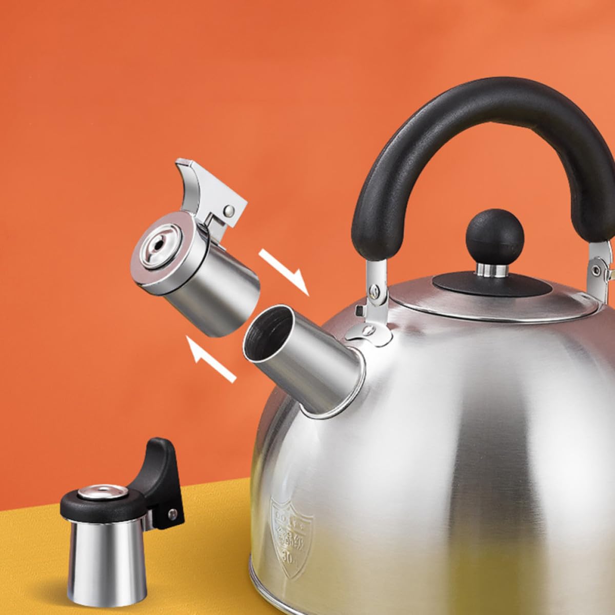 Tetera Silbante de Acero Inoxidable 3l para Cocina de Inducción