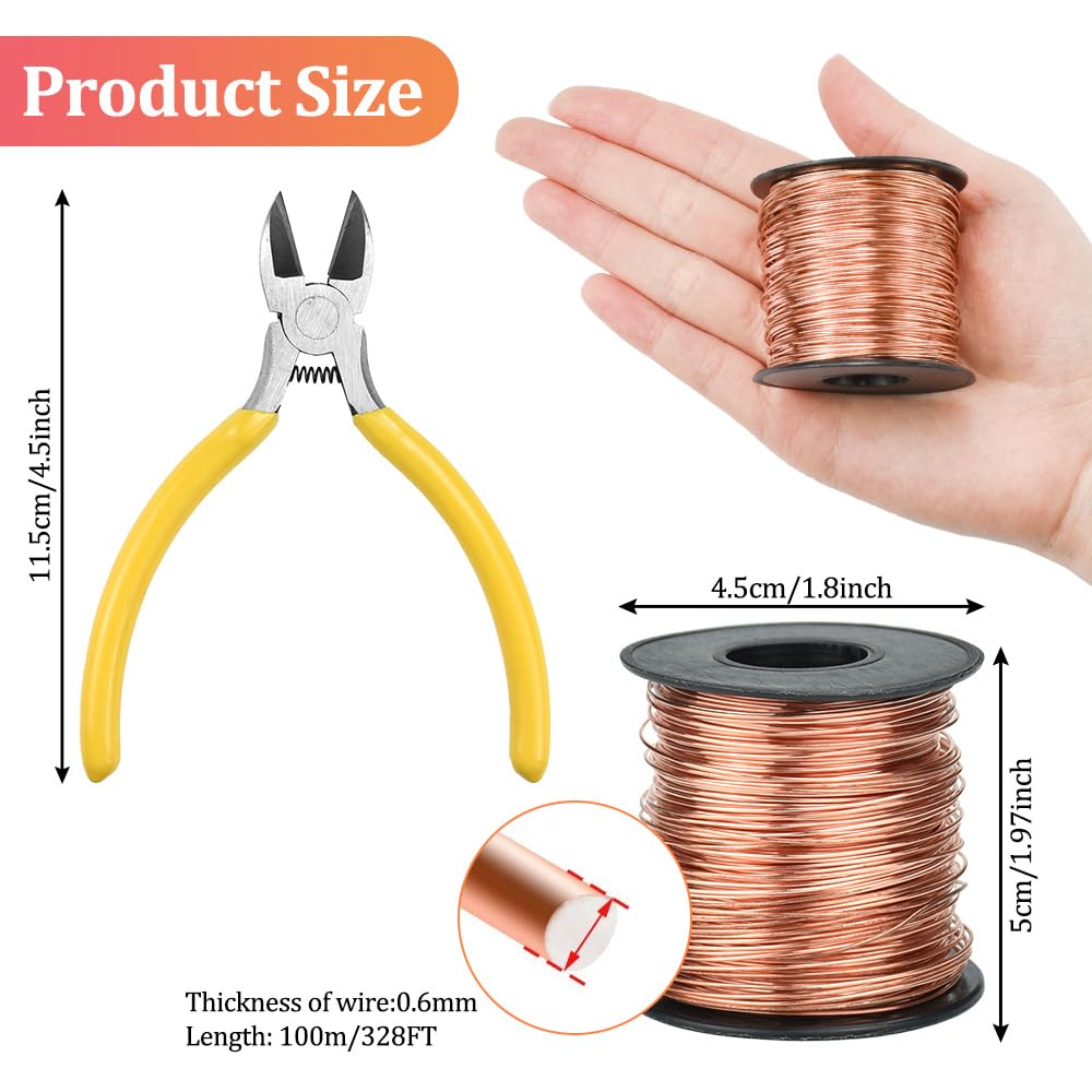 COYOUCO Kupferdraht - 5 Mm X 1 M, Blank & Massiv, Perfekt Für Basteln & Elektro