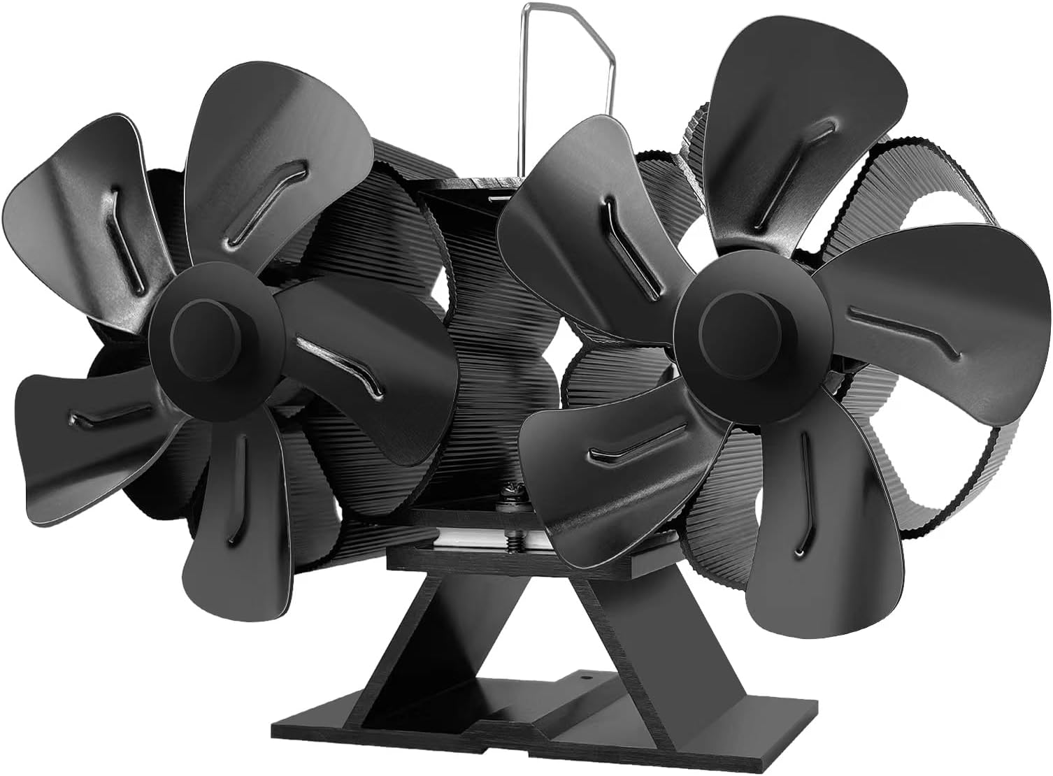 oxylopsFireplace Fan, 10 Blades with 2 Motors, Fireplace Stove Fan, Fireplace Companies, Heat-Powered Stove Fan without Electricity, Higher Airflow, Environmentally Friendly Heat Powered