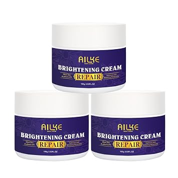 AILKE Glutathione Plus Day & Night Face Cream, Brightening, Moisturizing, Deeply Cleaning, Remove Stains Facial Cream, For All Skin Types, 3.53 oz Pack of 3