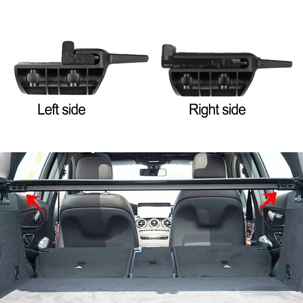 Clip per copertura del bagagliaio per Mercedes Classe B W246 e Classe GLC W243, staffe per tenda per vano bagagli progettate per adattarsi e funzionalità precise (sinistra + destra)
