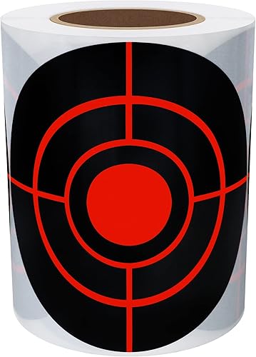 Hybsk Pegatinas de objetivo de salpicaduras de 3 pulgadas para disparar con impacto amarillo fluorescente, objetivos de disparo para pistolas de