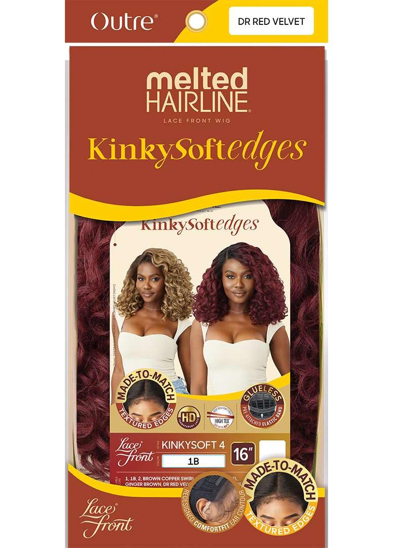Outre Melted Hairline - Kinky Soft Edges - Kinky Soft 4 (BROWN COPPER SWIRL)