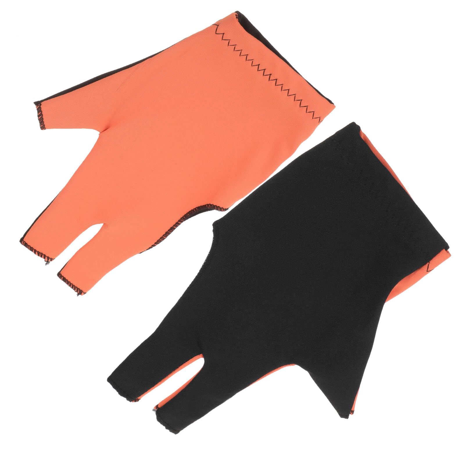 Sosoport 3-Finger Billiards Gloves Orange Pool Gloves for Men Snooker Cue Breathable and Billiard Sports