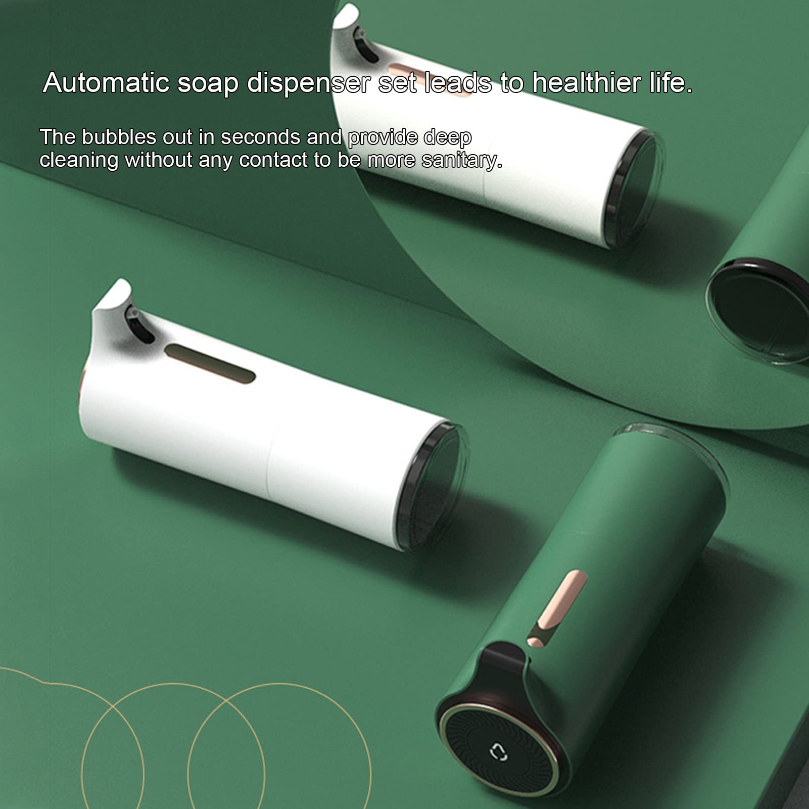 Dispenser automatico di sapone in schiuma con sensore tattile Pompa ricaricabile USB per cucina bagno