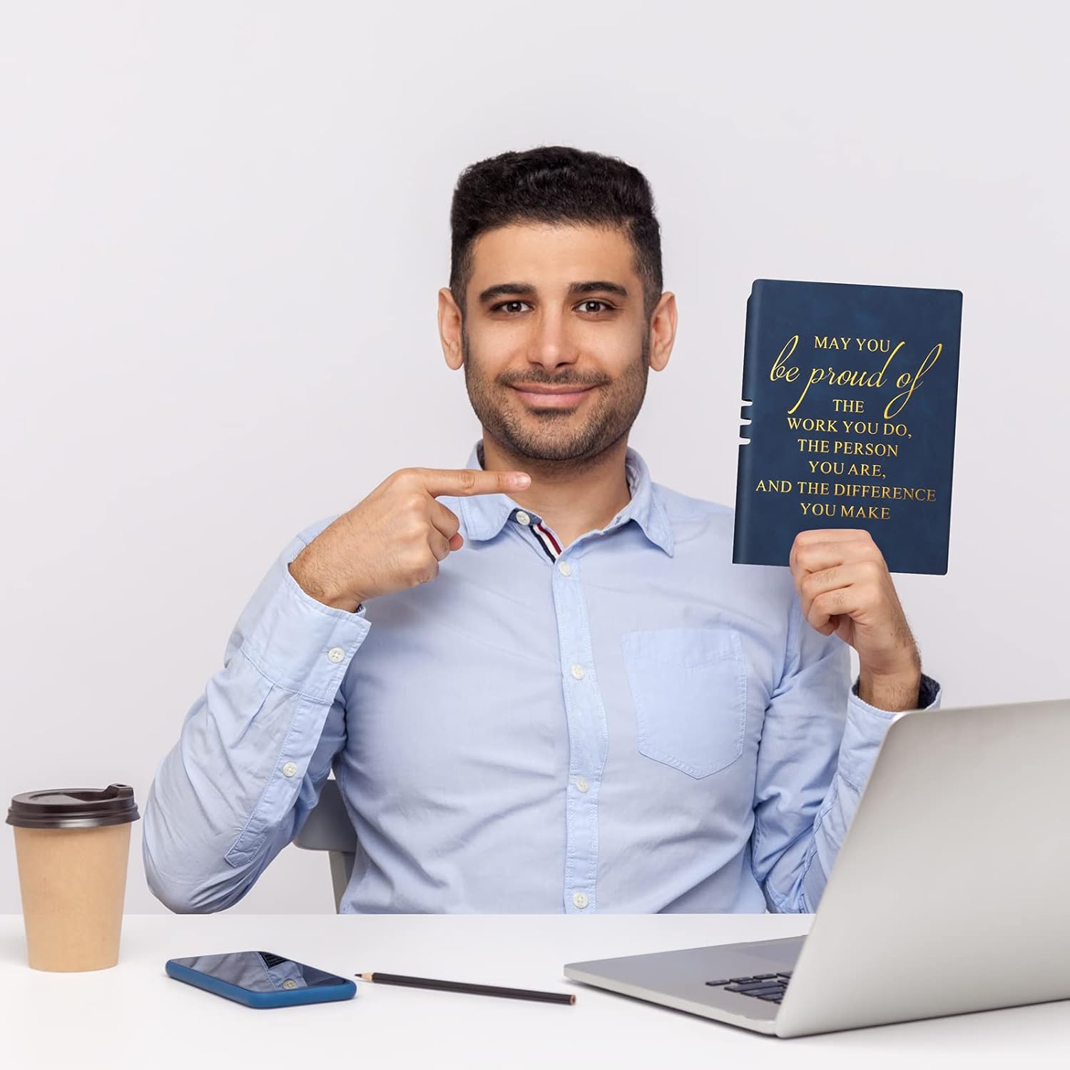 Roowest 20 Pcs Employees Appreciation Gifts A5 Leather Notebooks May You Proud of The Work Journals Bulk Thank You Gifts for Valentines Team Teachers Coworker Volunteers Social Worker(Novel) - Image 6