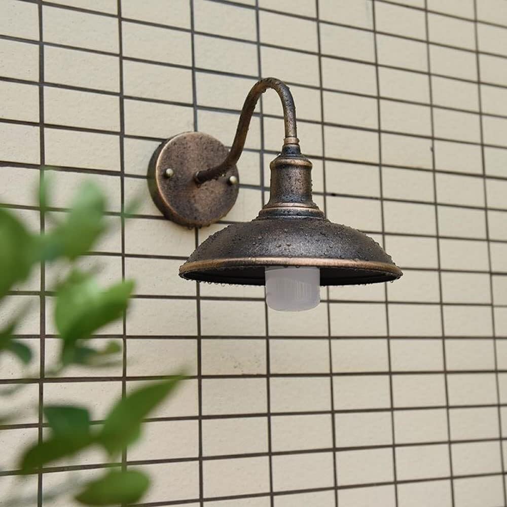 JYBNBBE Outdoor Wall Barn Light with Iron Lampshade, IP65 Waterproof Industrial Wall Sconce Fixture