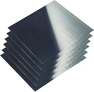 Spring Steel 1095 Shim Sheet Assortment, Blue Tempered, Polished Finish, Spring Steel Shim Stock, 0.004", 0.008", 0.015", 0.02", 0.024", 0.03" Thick, 6" Width, 7.87" Length, 6 Pieces