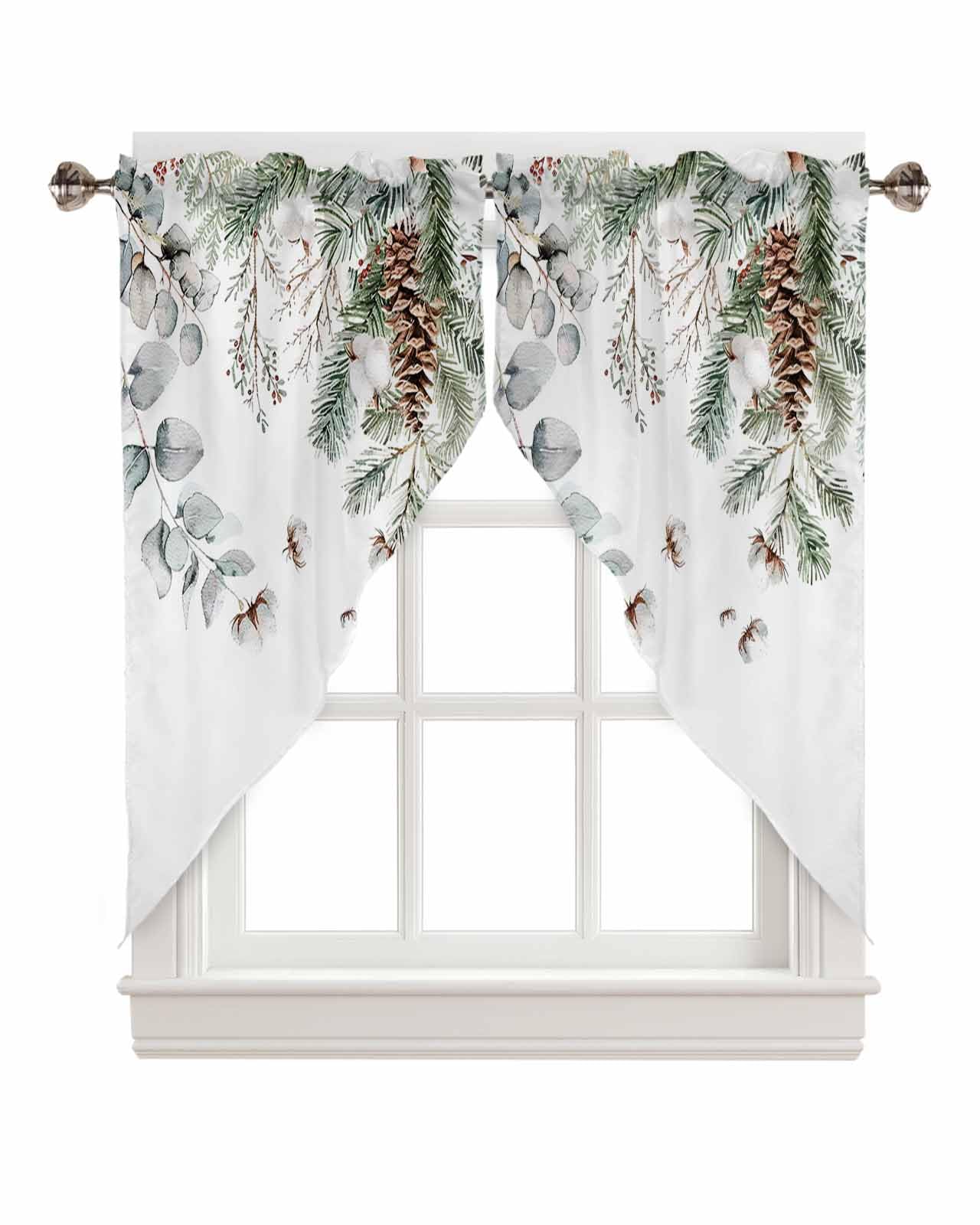 Amazon.com: Christmas Curtains Swag Valance Winter Christmas  