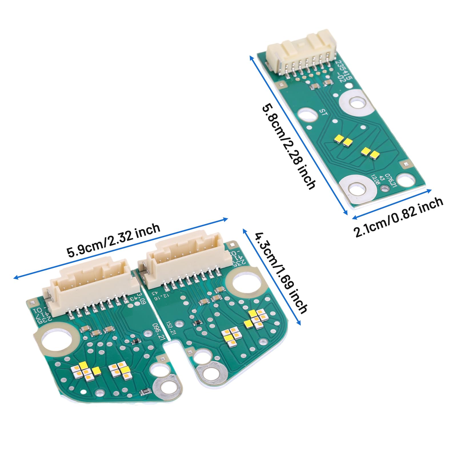 ikasus 4PCS Yellow DRL LED Boards Set Daytime Running Light Boards LED Headlight Chips Fit for BMW 5 Series F90 M5 G30 G31 2021 2022 2023 Angel Eyes DRL Daytime Running Light LED Module