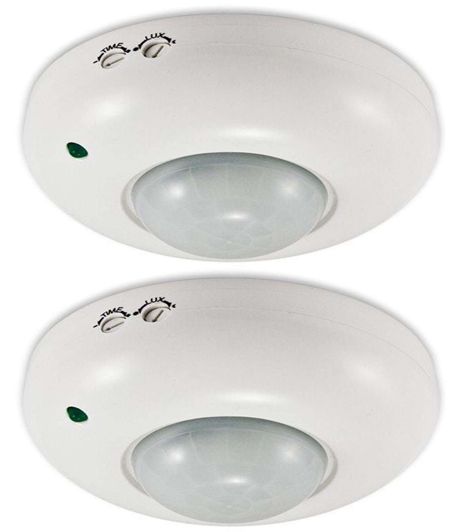 Kingavon Light 2 X Ceiling Security Sensor With Pir 360 Degree Mountable Detector Switch