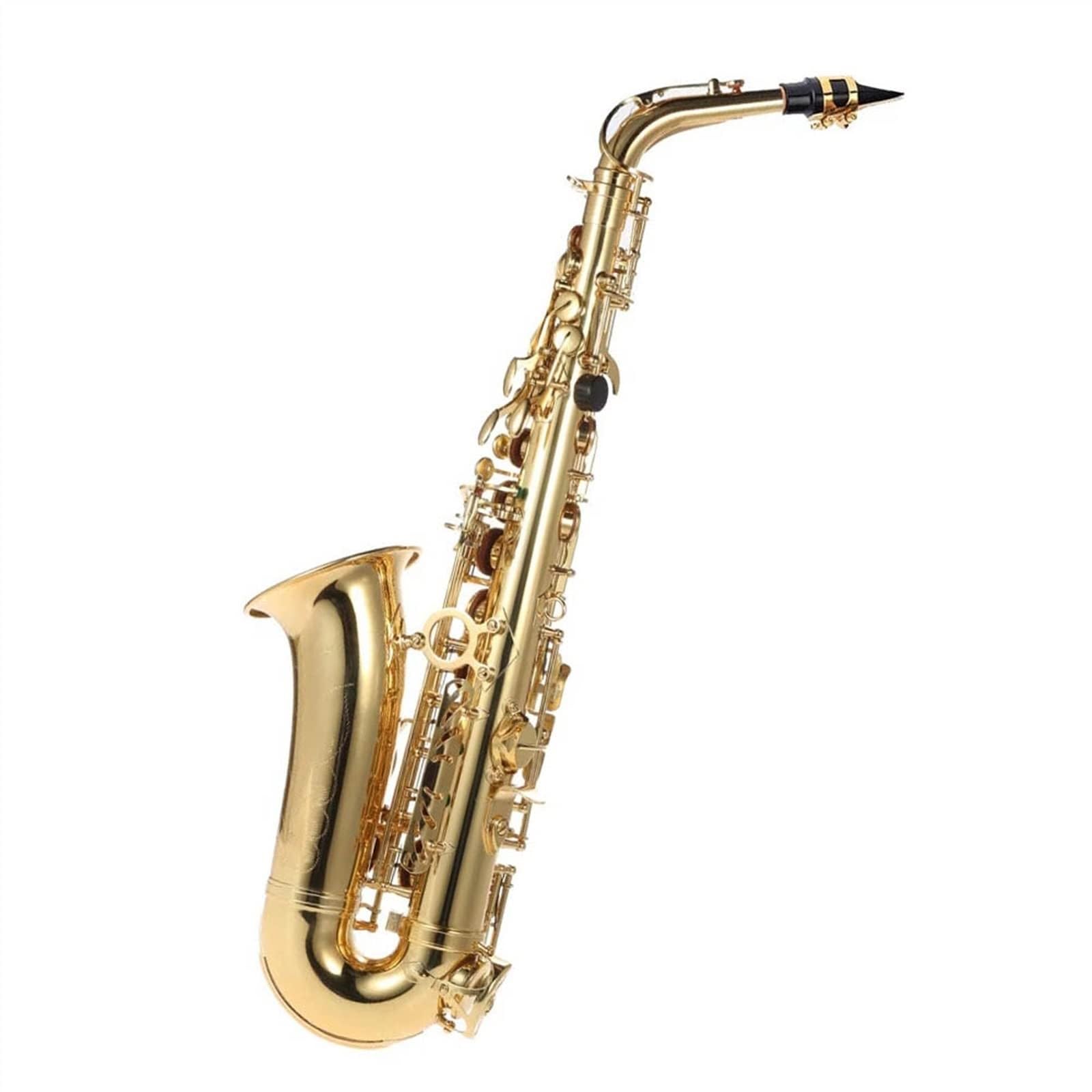 Sax Contralto in Mi Bemolle (EB) Oro, Ottone Laccato, Modello 802, Strumento A Fiato per Studenti E Principianti.