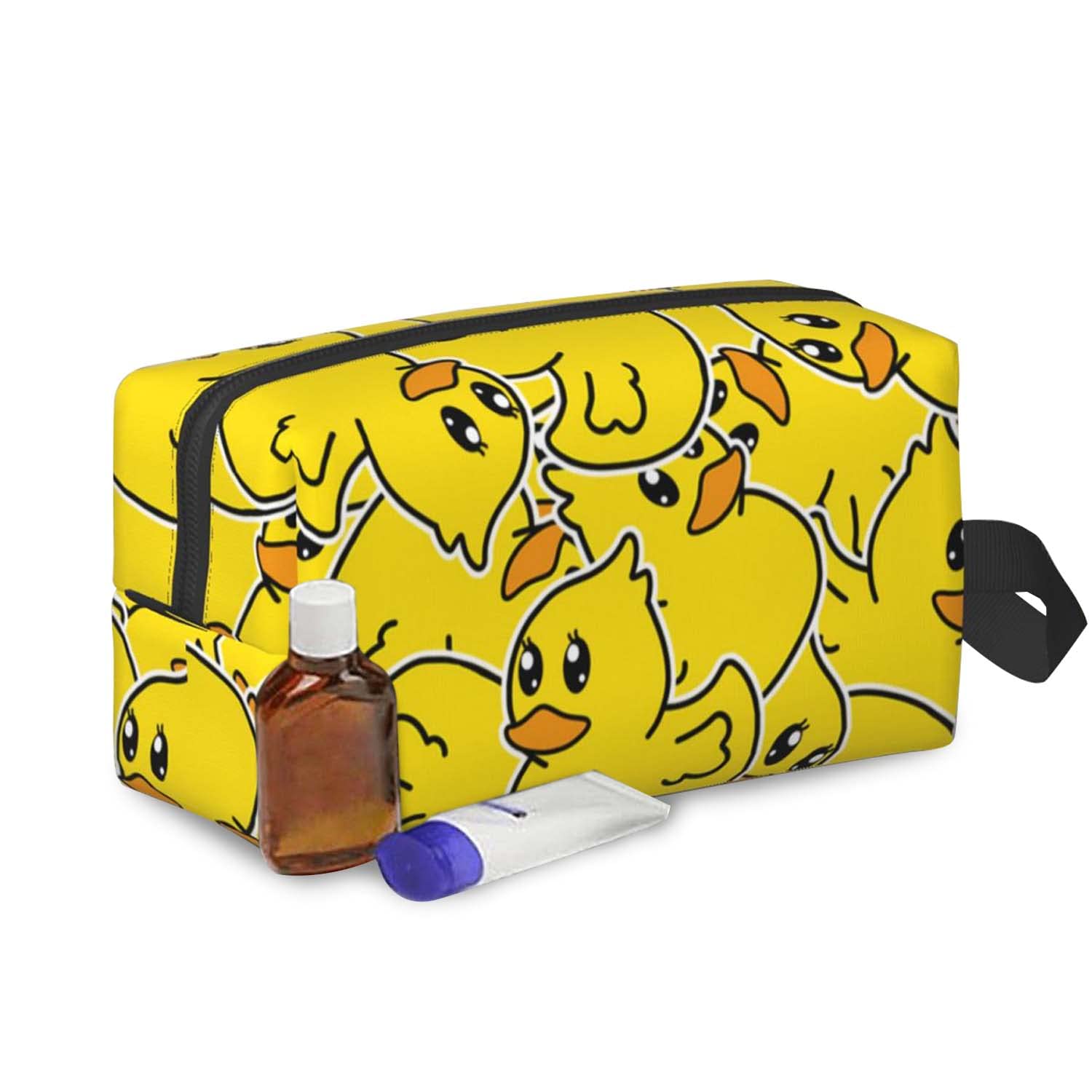 Travel Toiletry Bag,Large Makeup Bag,Portable Shaving Kit Bag, Yellow Duck,Wash Bag for Travel, Gym, Camping