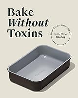 Vista 2 de Caraway Molde rectangular pequeño antiadherente de 9" x 6.5", no tóxico, sin PTFE ni PFOA, núcleo de acero aluminizado, bandeja para hornear