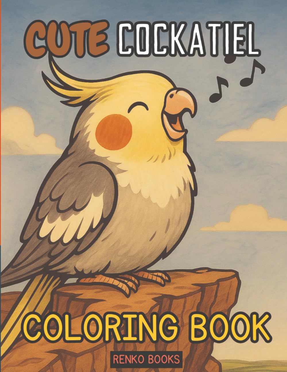 Cute Cockatiel Coloring Book: Fun Crested Parrot and Bird in Beautiful Scenes, and Feather Patterns to Color, Relaxing and Stress Relief Activities ..