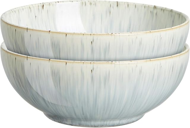 Denby 199048817 Halo Speckle 2 Piece Coupe Cereal Bowl Set
