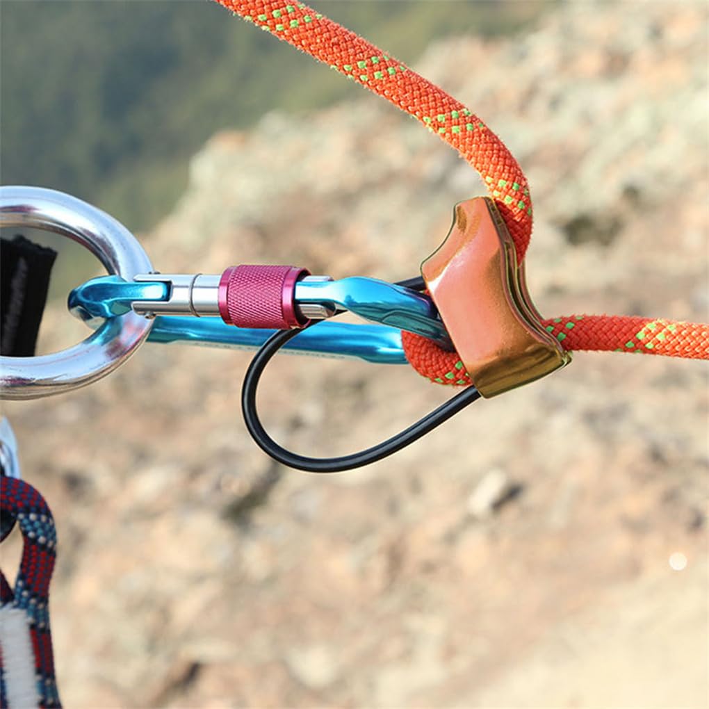 Belay - Dispositivo de rappel para montañismo, paracaídas, descendiente, equipo de trabajo aéreo, escaladores, descenso, equipo deportivo, color naranja