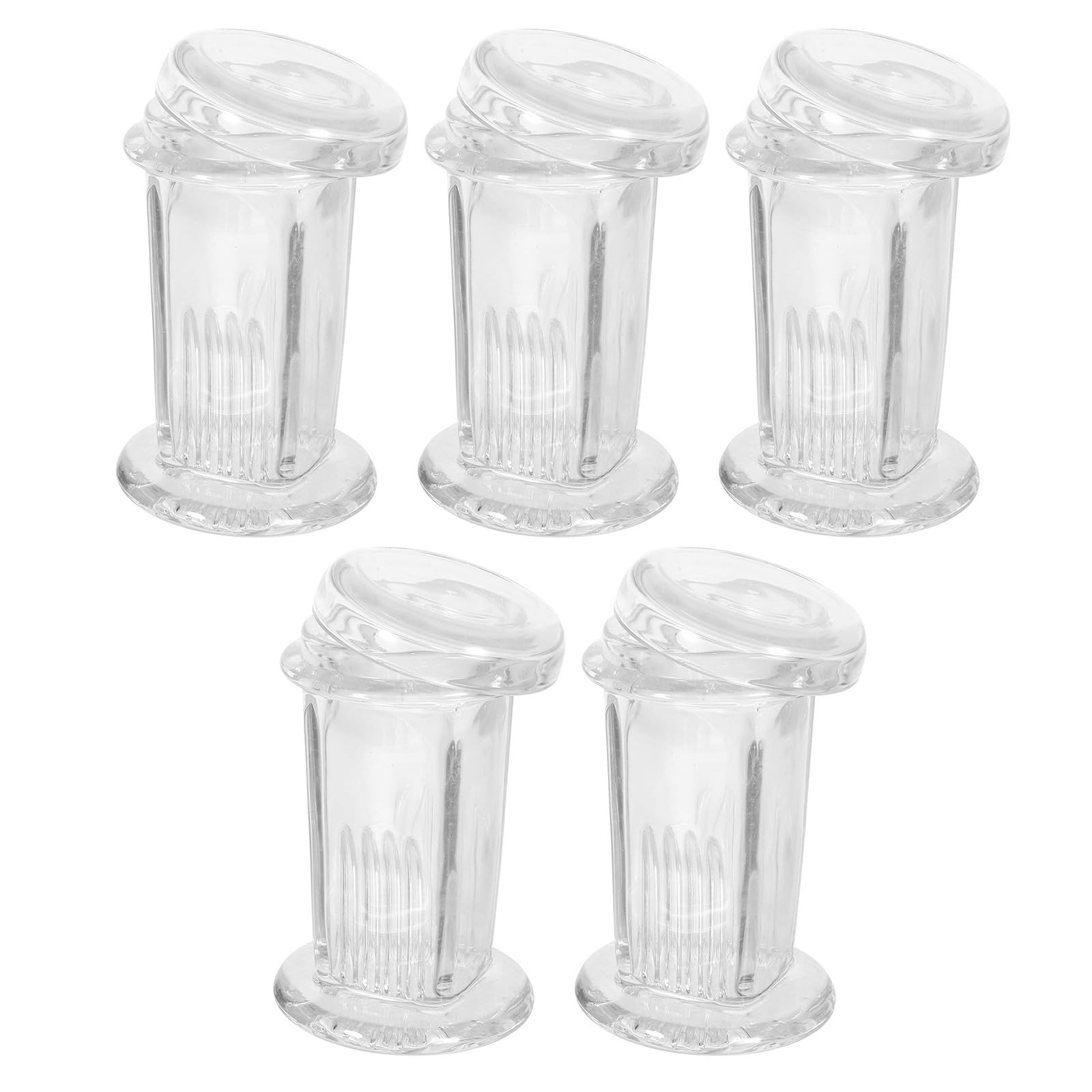 Vaso in Vetro con Coperchio 5 Pezzi, per Colorazione Vetrini, 60ml