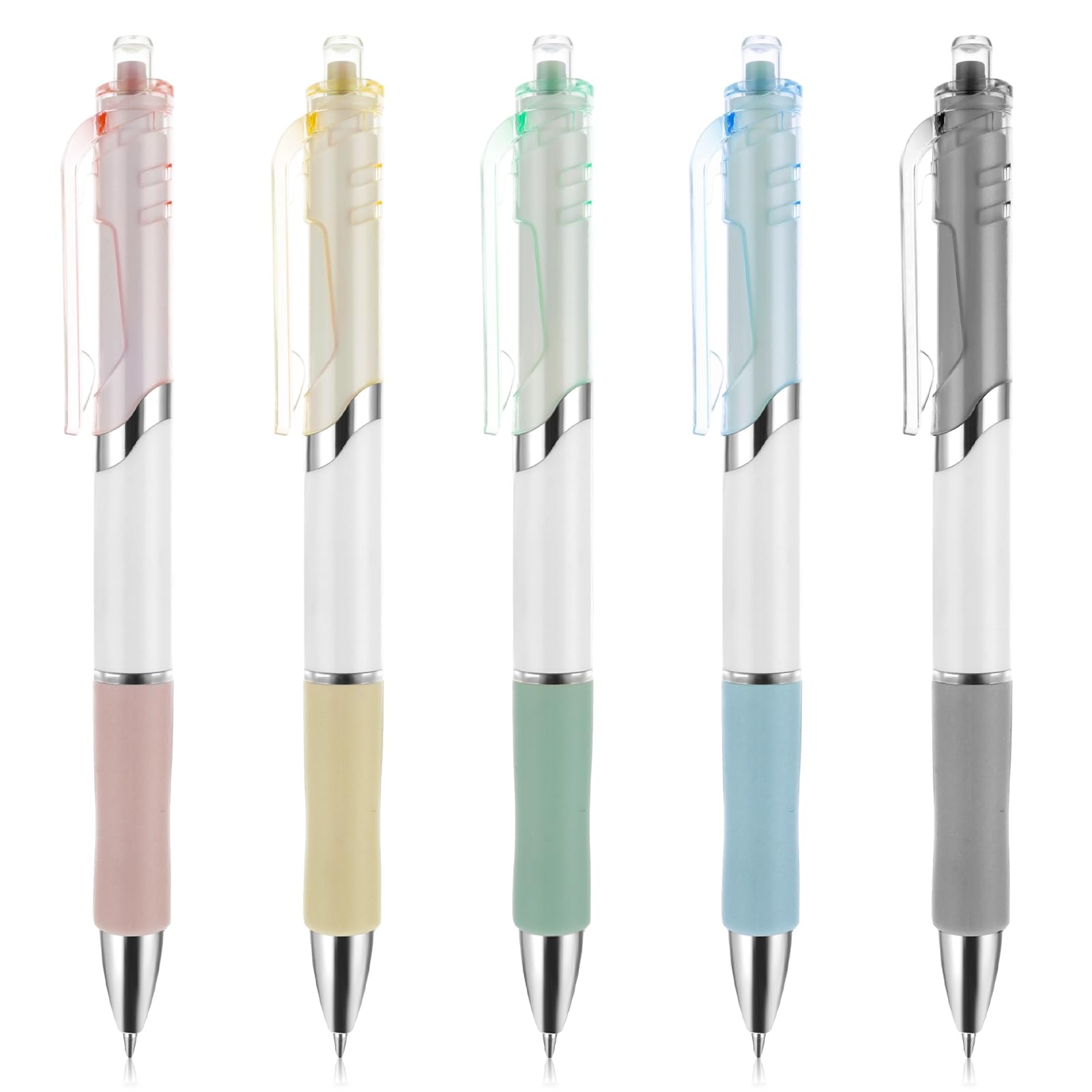 Amabro 5 Stück Gelschreiber, 0.5 mm Kugelschreiber schnell trocknende Tinte Gel Ink Pen Premium Gelstifte für Kinder Studenten Büro glattes Schreiben für Schule Büro Zuhause