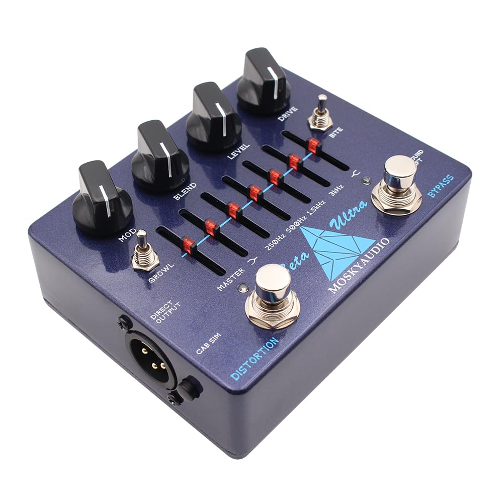 BETA ULTRA Basso Elettrico Distorsione Preamplificatore Effetto Pedale 6 Bande EQ Grafico Uscita Cuffie 1/8"