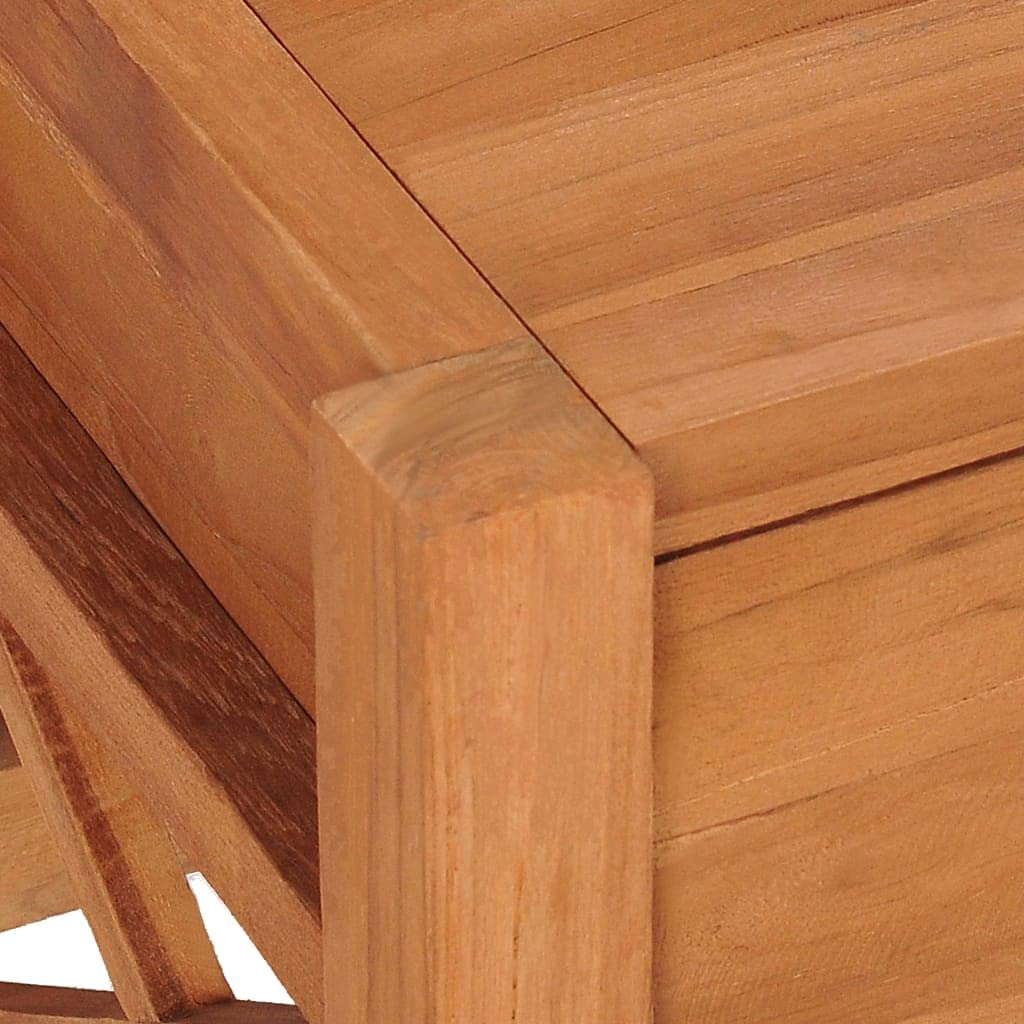 Mobile TV in legno di teak, 140 x 40 x 45 cm, con 2 cassetti, mobile rustico per soggiorno, spazioso tavolo TV con vano portaoggetti, cassettiera in legno stabile, per home theater e camera da