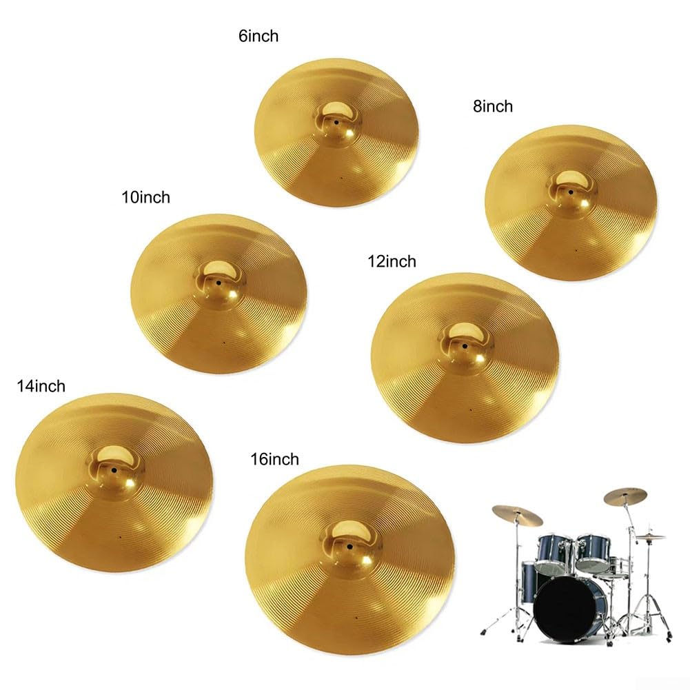 Platillos de latón para percusión y salpicaduras, de tono vibrante, hechos de latón (12 pulgadas)