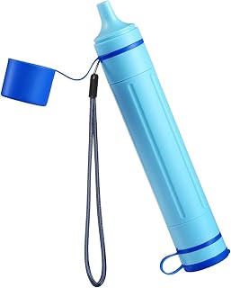 Greeshow 携帯浄水器 災害用 濾過器 軽量コンパクト サバイバルストロー フィルター交換可能 BPAフリー 再利用可能 アウトドア 登山 キャンプ 防災・非常用 【日本正規品】 GS-28H1