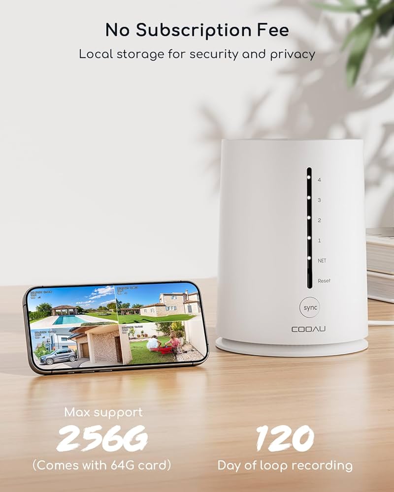 防犯カメラ Security camera COOAU 8MP 3pieces set 41oSt99MyrL.jpg